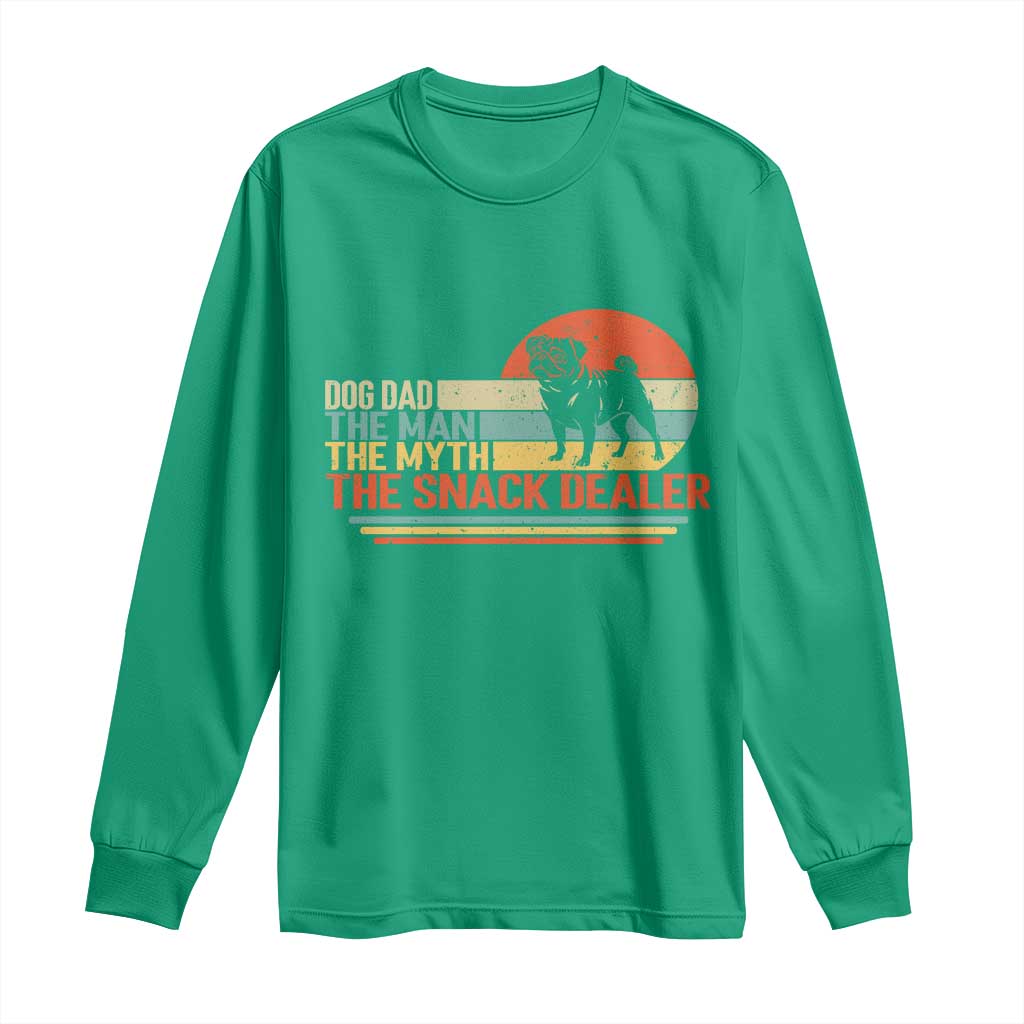 Vintage Dog Dad Long Sleeve Shirt The Man The Myth The Snack Dealer
