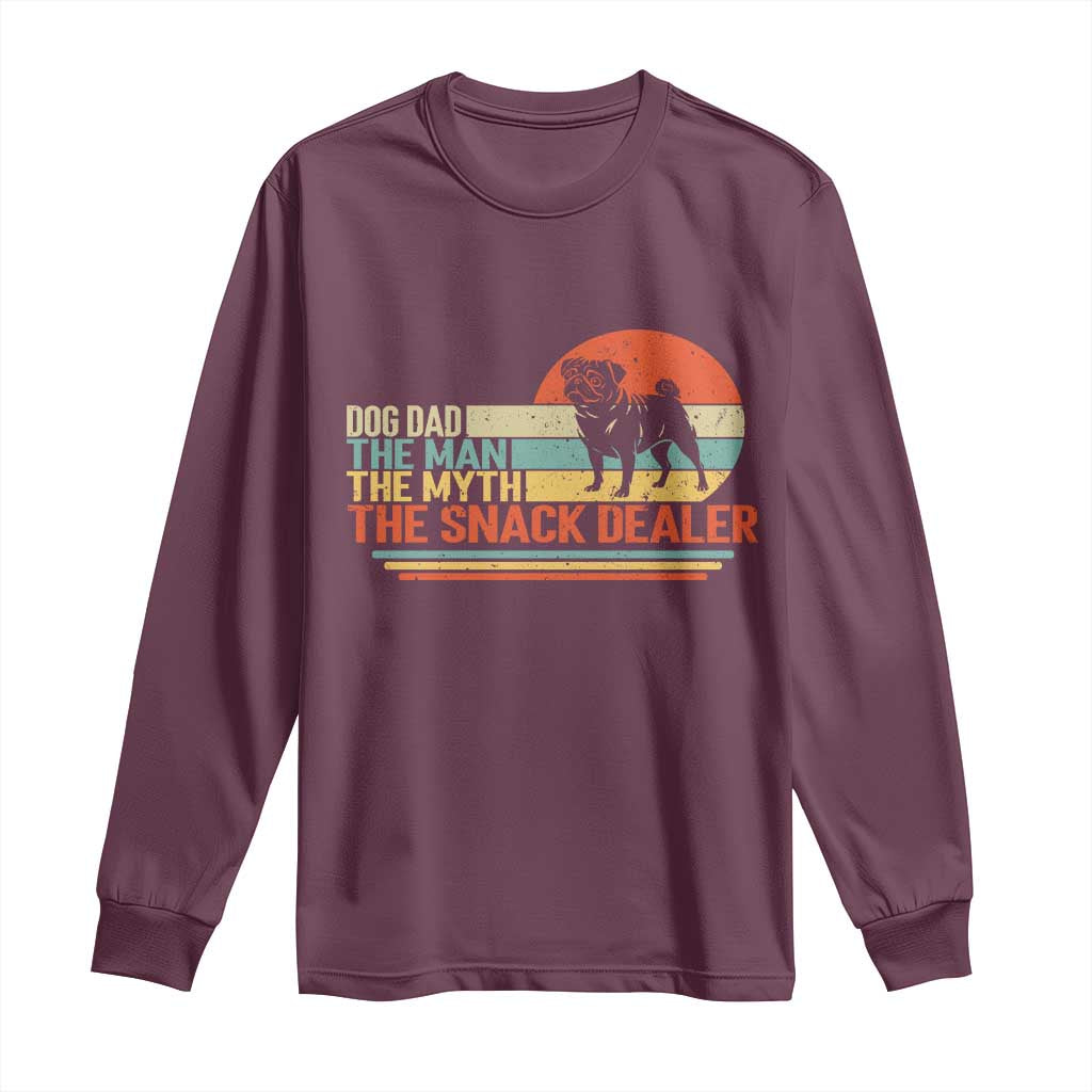 Vintage Dog Dad Long Sleeve Shirt The Man The Myth The Snack Dealer