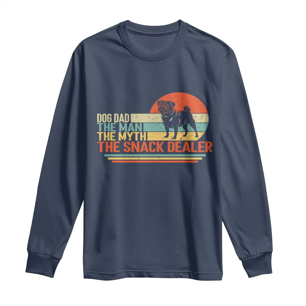 Vintage Dog Dad Long Sleeve Shirt The Man The Myth The Snack Dealer