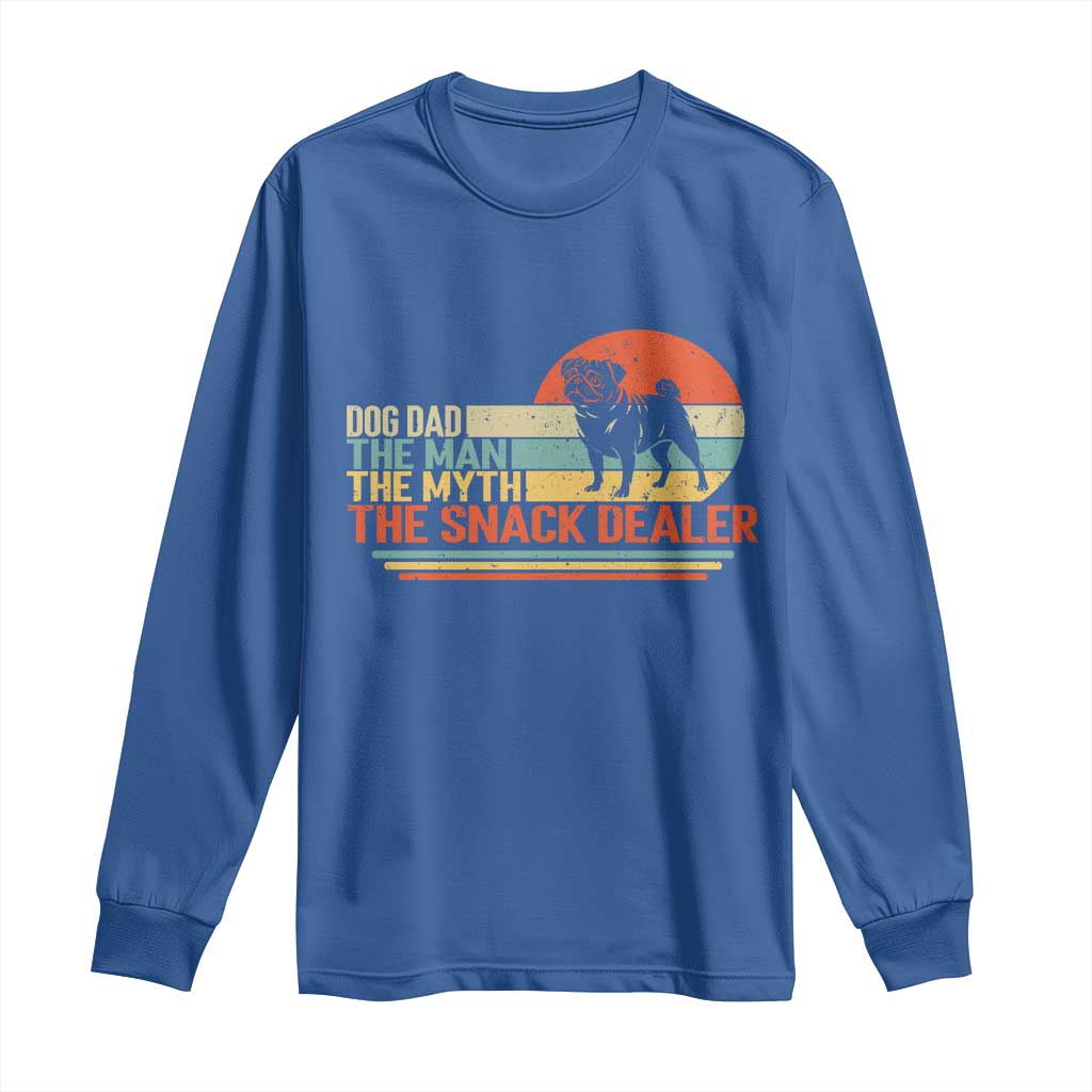Vintage Dog Dad Long Sleeve Shirt The Man The Myth The Snack Dealer