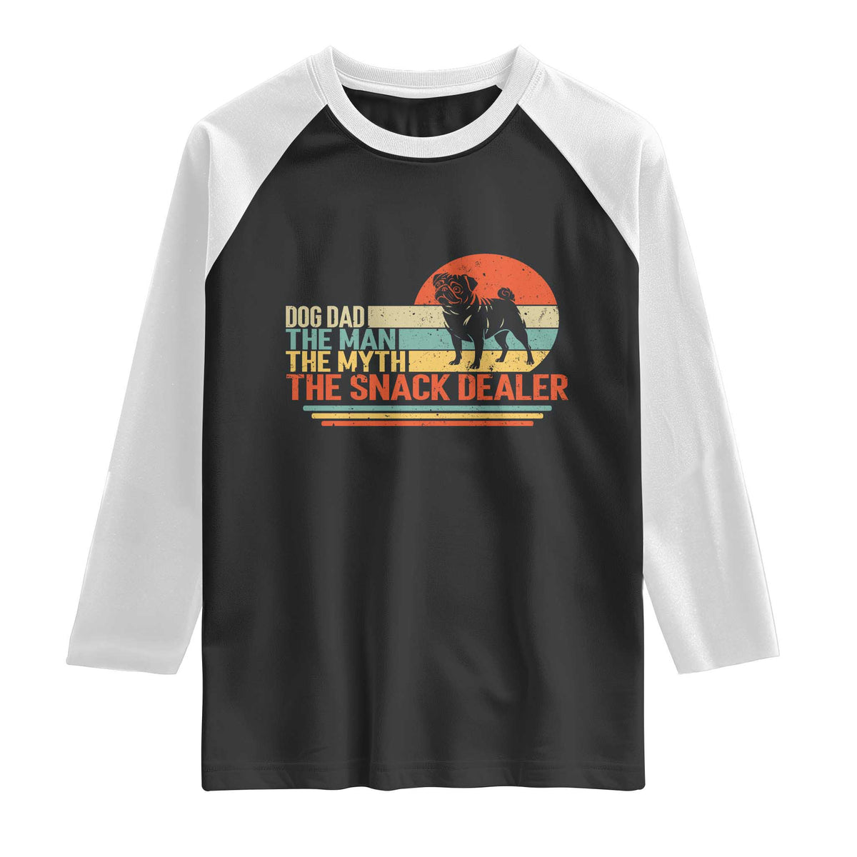 Vintage Dog Dad Raglan Shirt The Man The Myth The Snack Dealer