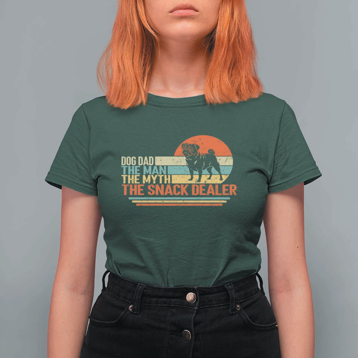 Vintage Dog Dad T Shirt For Women The Man The Myth The Snack Dealer
