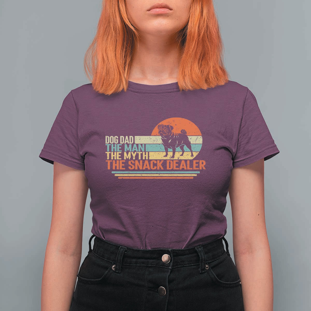 Vintage Dog Dad T Shirt For Women The Man The Myth The Snack Dealer