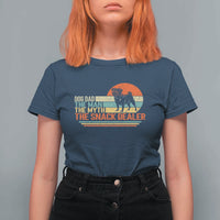 Vintage Dog Dad T Shirt For Women The Man The Myth The Snack Dealer
