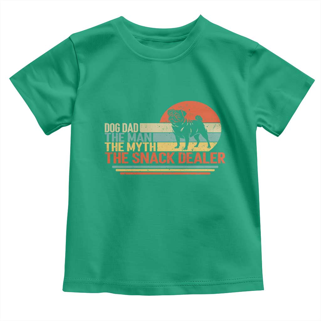 Vintage Dog Dad Toddler T Shirt The Man The Myth The Snack Dealer