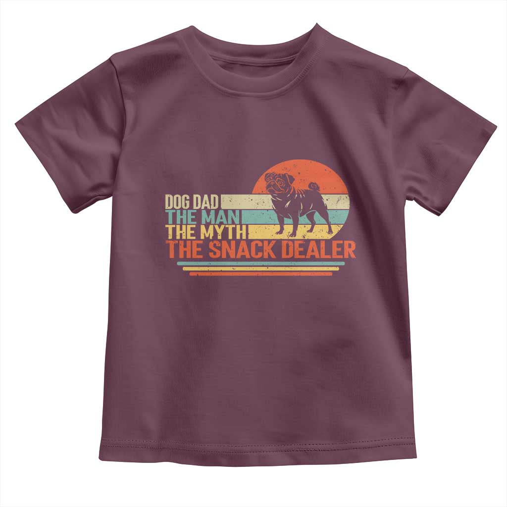 Vintage Dog Dad Toddler T Shirt The Man The Myth The Snack Dealer