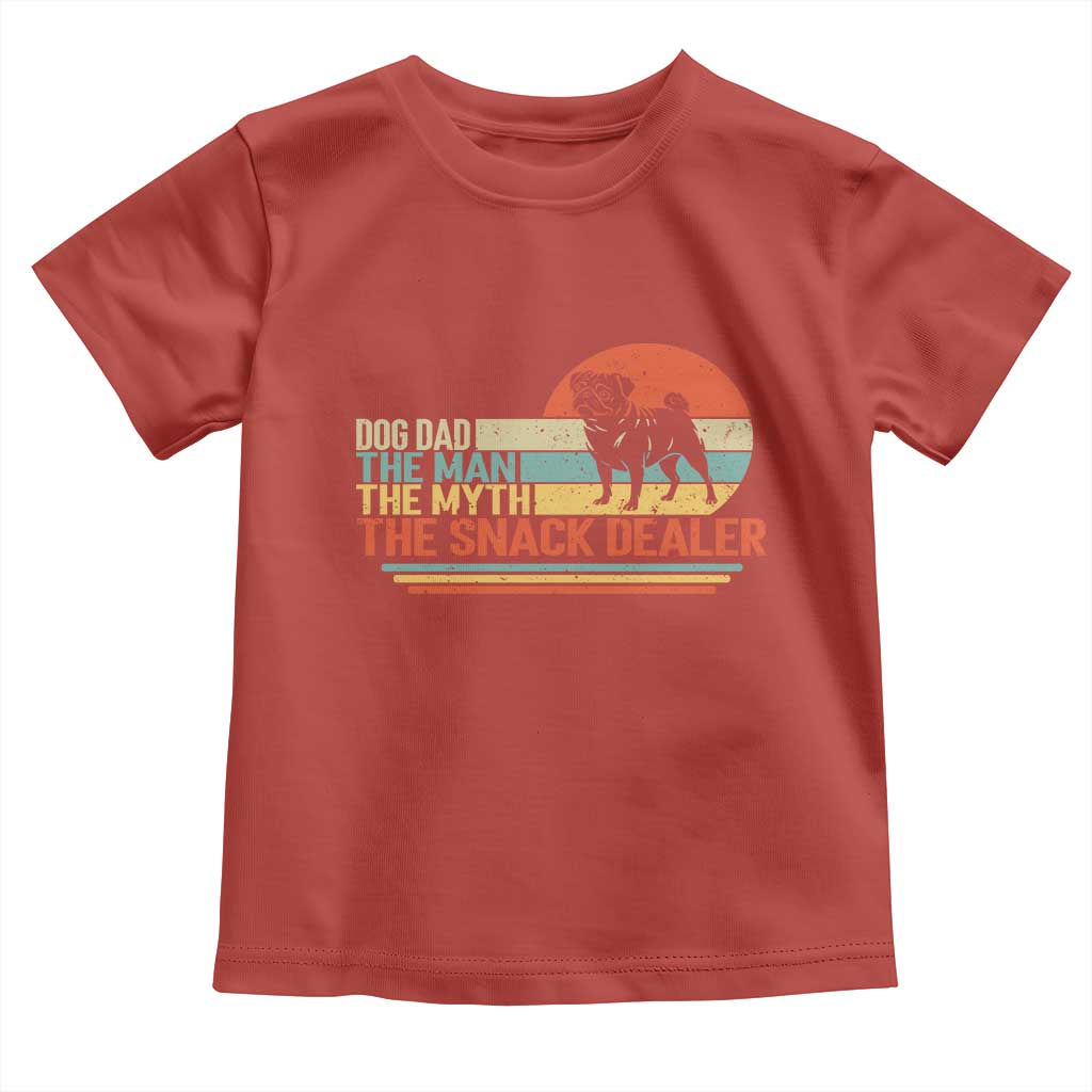 Vintage Dog Dad Toddler T Shirt The Man The Myth The Snack Dealer