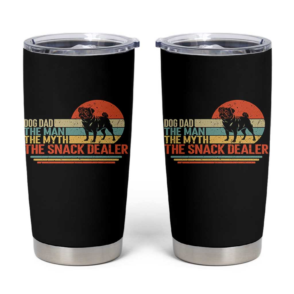Vintage Dog Dad Tumbler Cup The Man The Myth The Snack Dealer