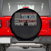American Flag Dachshund Dad Spare Tire Cover The Man The Myth The Snack Dealer