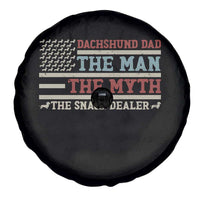 American Flag Dachshund Dad Spare Tire Cover The Man The Myth The Snack Dealer