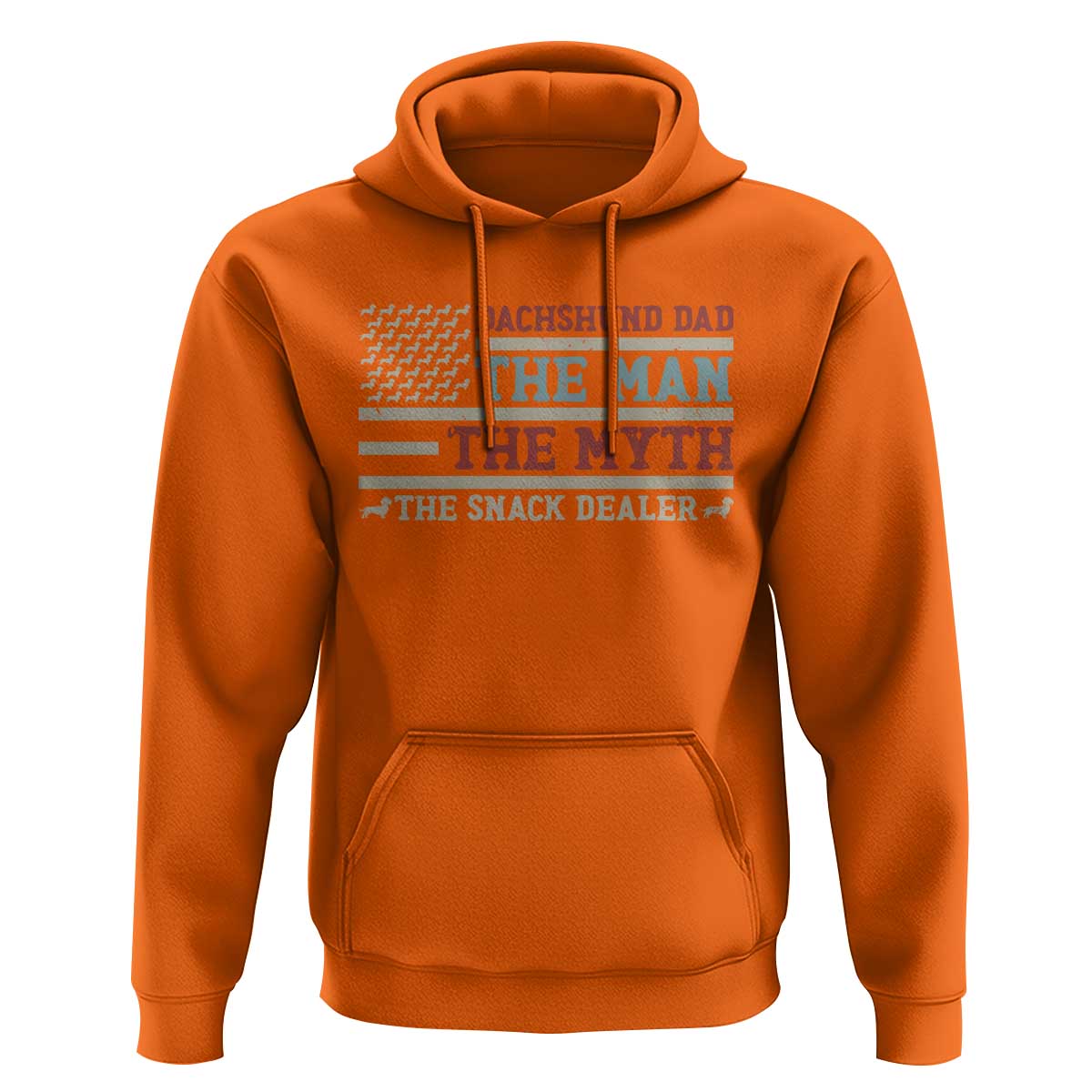 American Flag Dachshund Dad Hoodie The Man The Myth The Snack Dealer