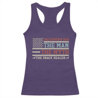 American Flag Dachshund Dad Racerback Tank Top The Man The Myth The Snack Dealer
