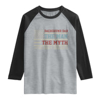 American Flag Dachshund Dad Raglan Shirt The Man The Myth The Snack Dealer