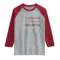 American Flag Dachshund Dad Raglan Shirt The Man The Myth The Snack Dealer