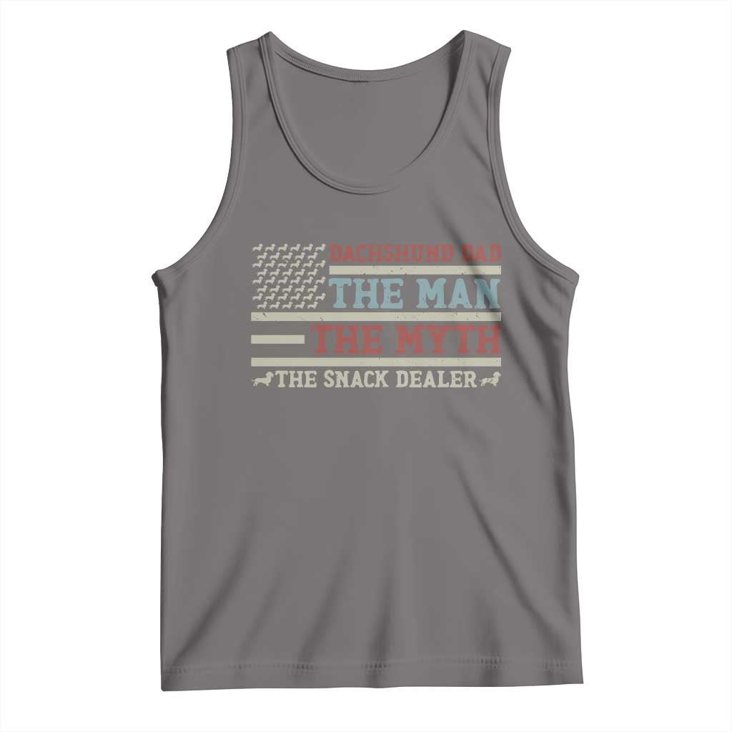 American Flag Dachshund Dad Tank Top The Man The Myth The Snack Dealer