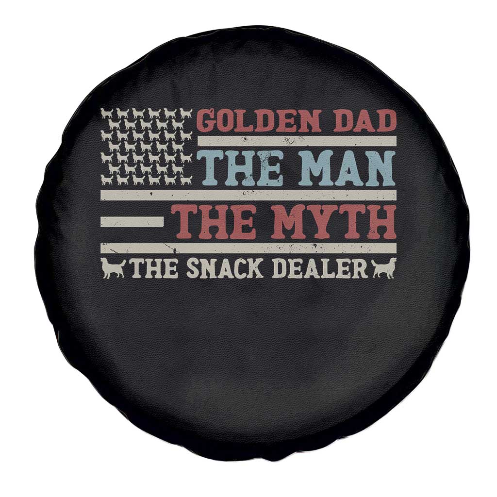 Vintage Golden Retriever Dad Spare Tire Cover The Man The Myth The Snack Dealer