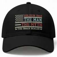 Vintage Golden Retriever Dad Baseball Cap The Man The Myth The Snack Dealer