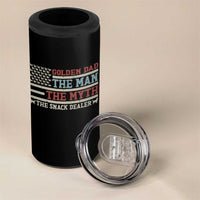 Vintage Golden Retriever Dad 4 in 1 Can Cooler Tumbler The Man The Myth The Snack Dealer