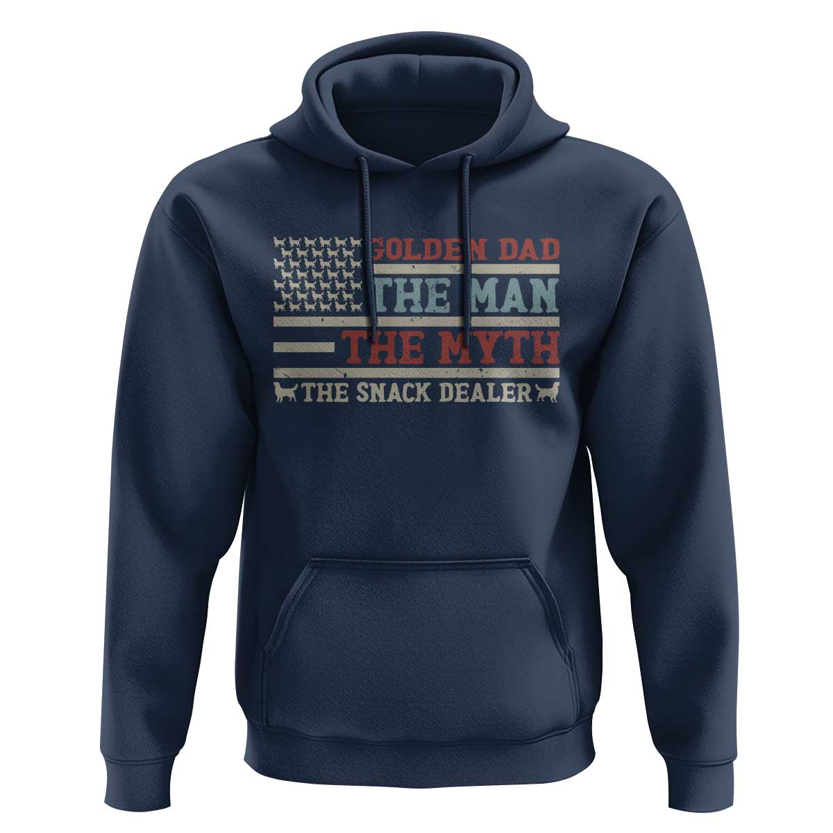 Vintage Golden Retriever Dad Hoodie The Man The Myth The Snack Dealer