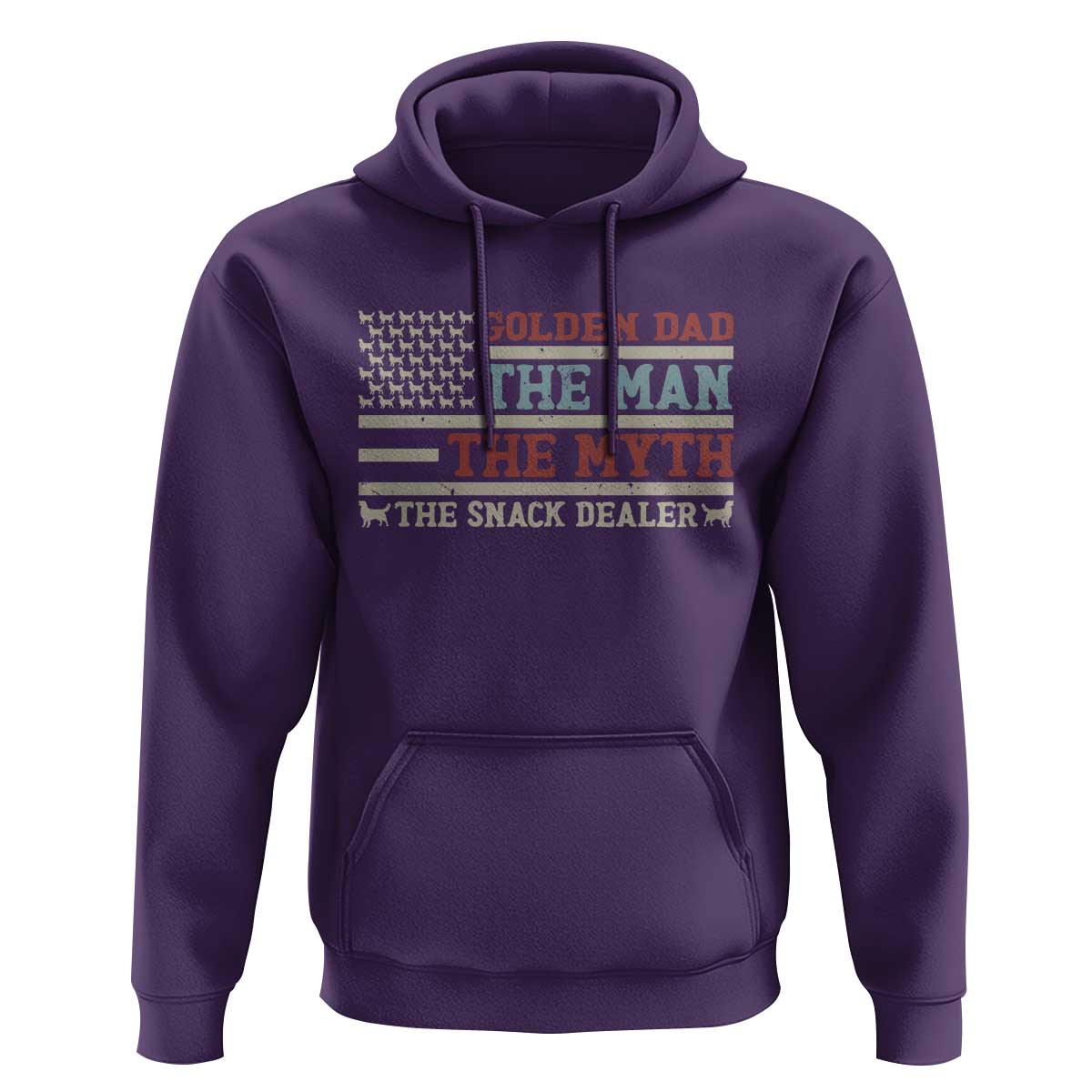 Vintage Golden Retriever Dad Hoodie The Man The Myth The Snack Dealer
