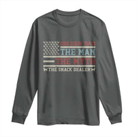 Vintage Golden Retriever Dad Long Sleeve Shirt The Man The Myth The Snack Dealer