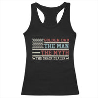 Vintage Golden Retriever Dad Racerback Tank Top The Man The Myth The Snack Dealer