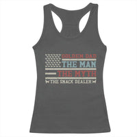 Vintage Golden Retriever Dad Racerback Tank Top The Man The Myth The Snack Dealer