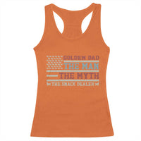 Vintage Golden Retriever Dad Racerback Tank Top The Man The Myth The Snack Dealer