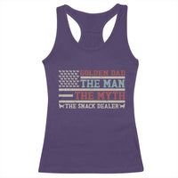 Vintage Golden Retriever Dad Racerback Tank Top The Man The Myth The Snack Dealer