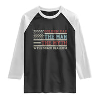Vintage Golden Retriever Dad Raglan Shirt The Man The Myth The Snack Dealer