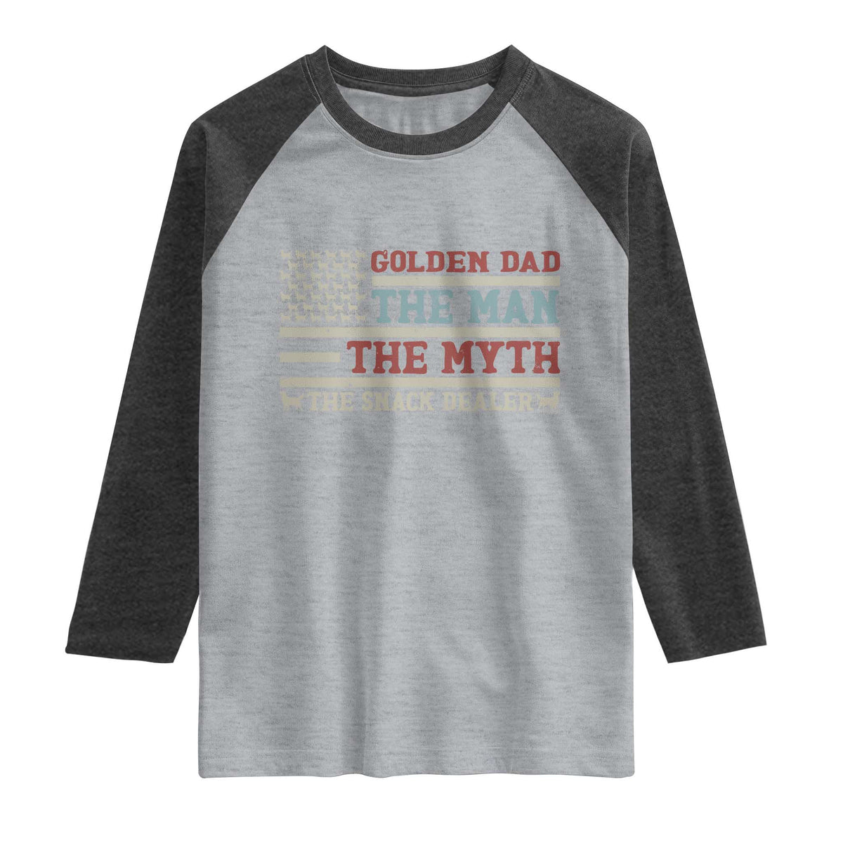 Vintage Golden Retriever Dad Raglan Shirt The Man The Myth The Snack Dealer