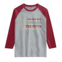 Vintage Golden Retriever Dad Raglan Shirt The Man The Myth The Snack Dealer