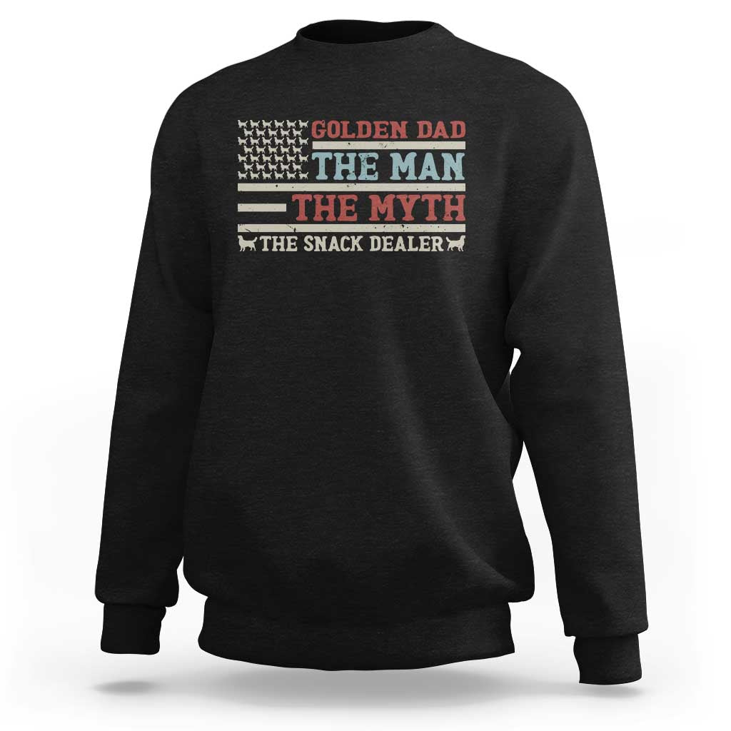 Vintage Golden Retriever Dad Sweatshirt The Man The Myth The Snack Dealer