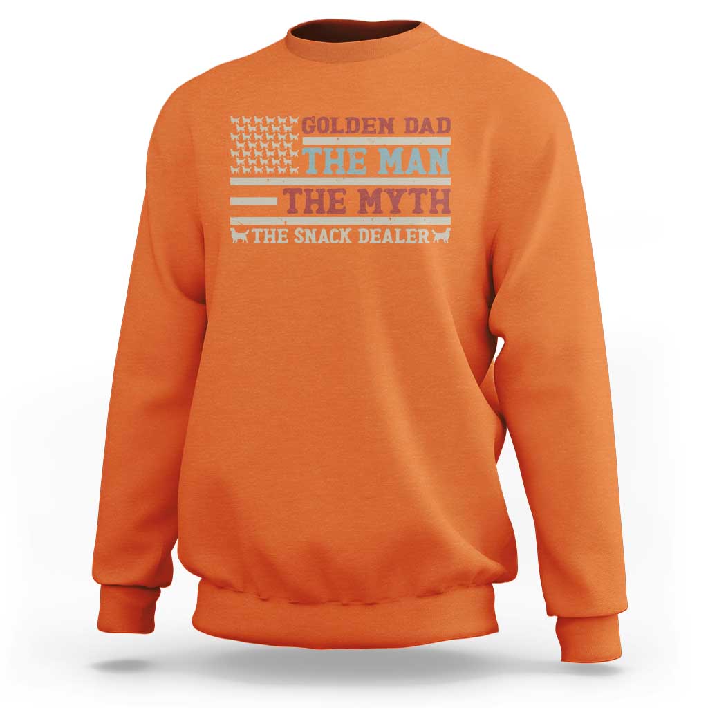Vintage Golden Retriever Dad Sweatshirt The Man The Myth The Snack Dealer