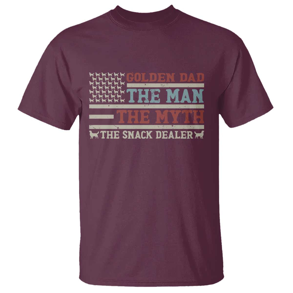 Vintage Golden Retriever Dad T Shirt The Man The Myth The Snack Dealer