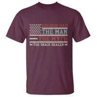 Vintage Golden Retriever Dad T Shirt The Man The Myth The Snack Dealer