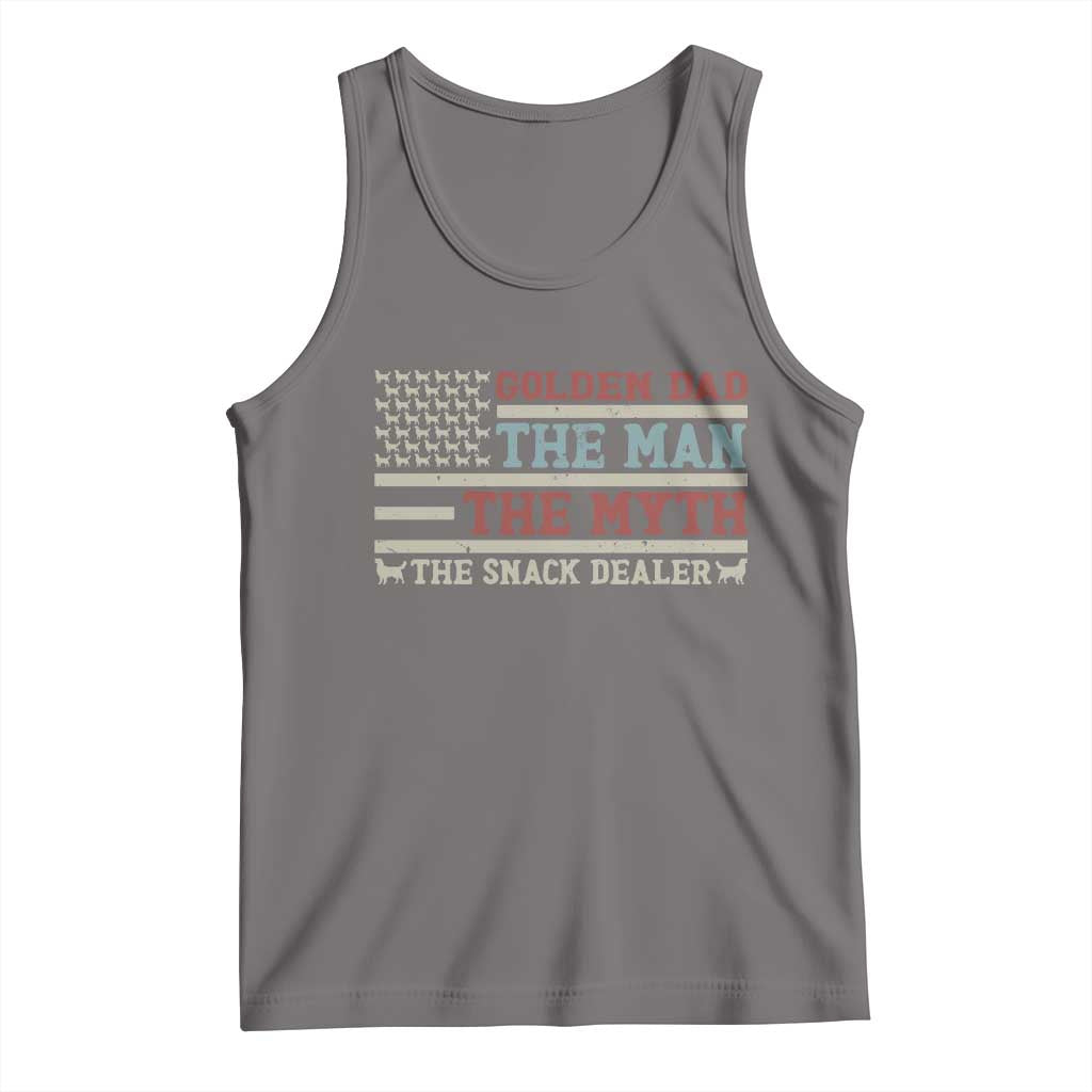 Vintage Golden Retriever Dad Tank Top The Man The Myth The Snack Dealer