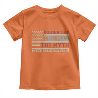Vintage Golden Retriever Dad Toddler T Shirt The Man The Myth The Snack Dealer
