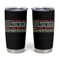 Vintage Golden Retriever Dad Tumbler Cup The Man The Myth The Snack Dealer