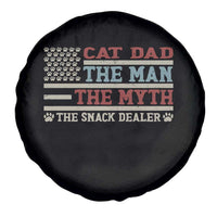 Vintage USA Cat Dad Spare Tire Cover The Man The Myth The Snack Dealer