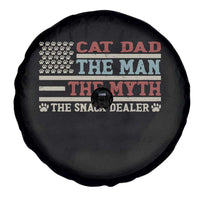 Vintage USA Cat Dad Spare Tire Cover The Man The Myth The Snack Dealer