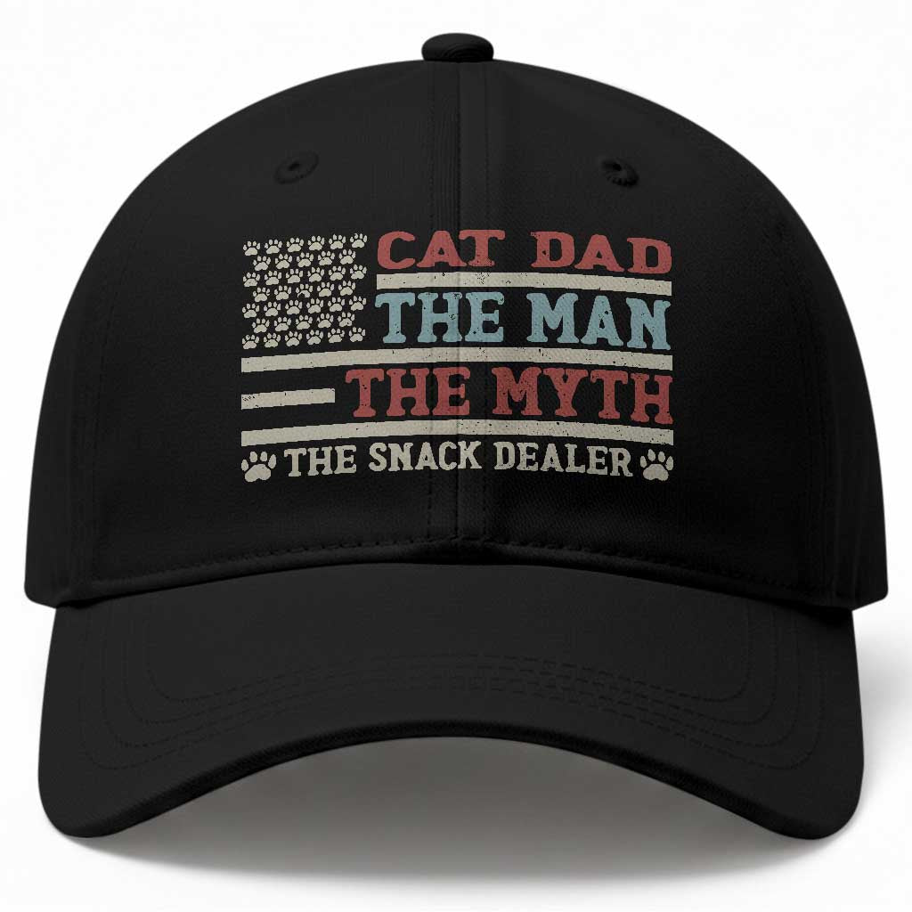 Vintage USA Cat Dad Baseball Cap The Man The Myth The Snack Dealer