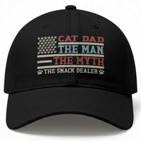 Vintage USA Cat Dad Baseball Cap The Man The Myth The Snack Dealer
