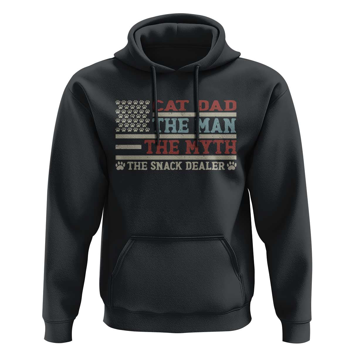 Vintage USA Cat Dad Hoodie The Man The Myth The Snack Dealer