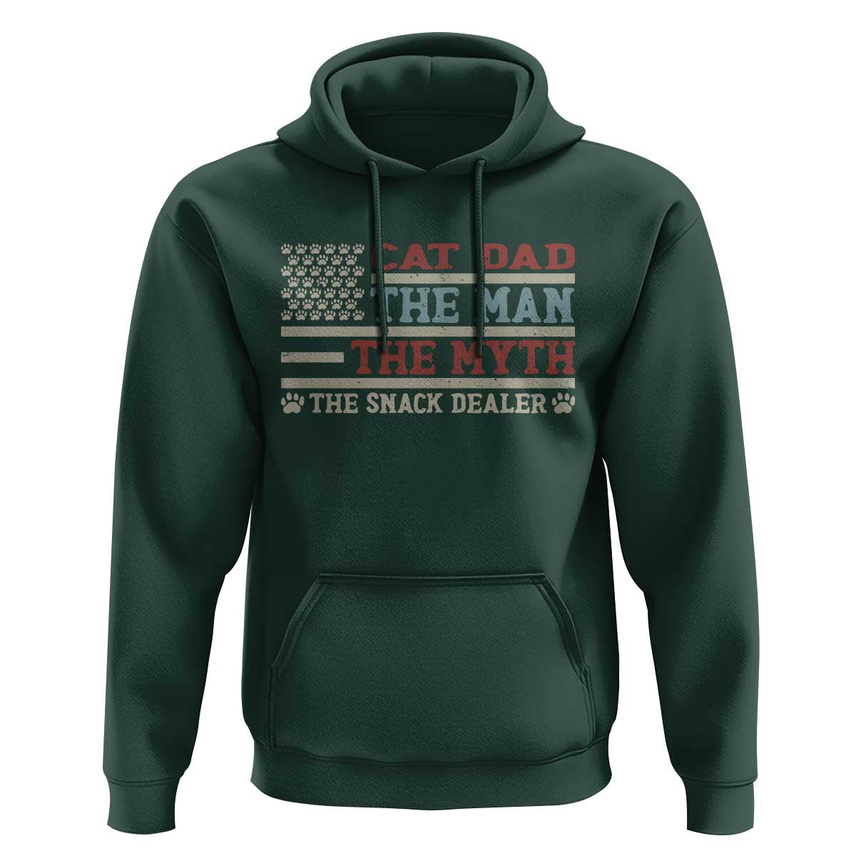 Vintage USA Cat Dad Hoodie The Man The Myth The Snack Dealer