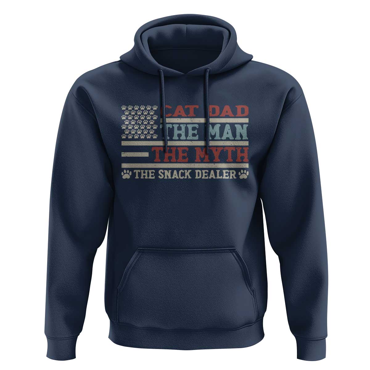 Vintage USA Cat Dad Hoodie The Man The Myth The Snack Dealer