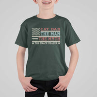 Vintage USA Cat Dad T Shirt For Kid The Man The Myth The Snack Dealer