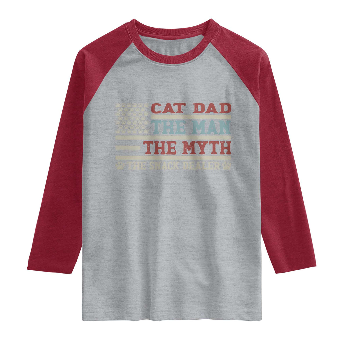 Vintage USA Cat Dad Raglan Shirt The Man The Myth The Snack Dealer
