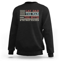 Vintage USA Cat Dad Sweatshirt The Man The Myth The Snack Dealer