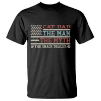 Vintage USA Cat Dad T Shirt The Man The Myth The Snack Dealer